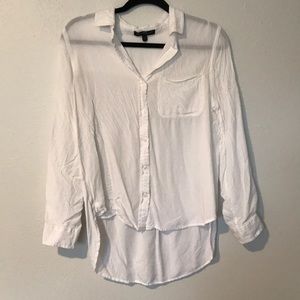 Plain white button up